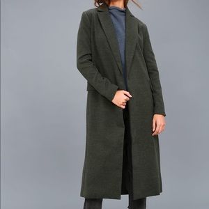 NWT Lulu’s Windy City grey trench coat